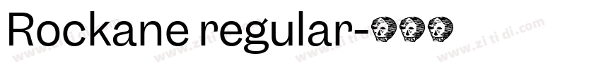 Rockane regular字体转换